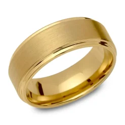 Hochwertiger Wolframring vergoldet TUR0043SL