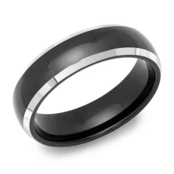 Hochwertiger Wolframring schwarz TUR0047SL
