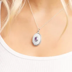 Hochwertiges Medaillon Amethyst SP0511SL