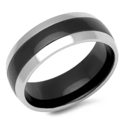 Hochzeitsringe zweifarbig Zirkonia 8 mm breit R9242s