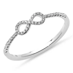 Infinitiyring Diamanten 0,14 ct 750er Weißgold DR0077SL