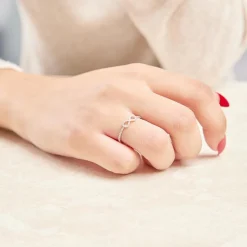 Infinitiyring Diamanten 0,14 ct 750er Weißgold DR0077SL