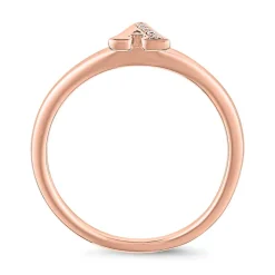 Initialen Ring mit Diamanten aus Roségold BDR0125-RSL