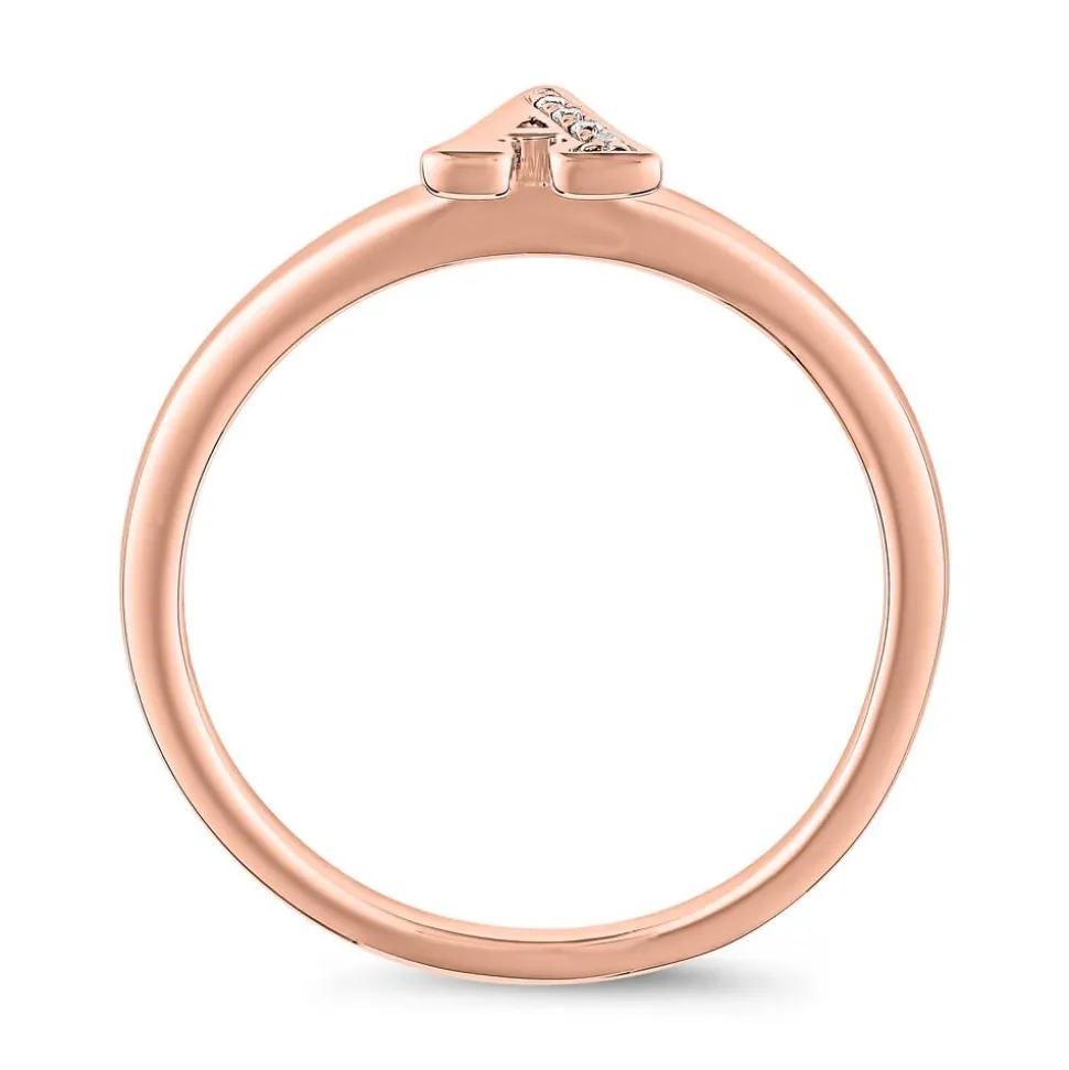 Initialen Ring mit Diamanten aus Roségold BDR0125-RSL