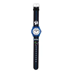 Jungen Armbanduhr Fußball aus Kunststoff, schwarz, blau 280305000