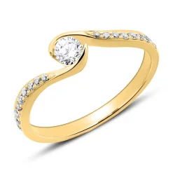 14K Gold Verlobungsring mit Brillanten VR0512-14KGSL