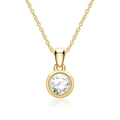 14K Goldanhänger für Damen mit Diamant BDP0033Di020-14KGSL