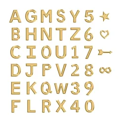 14K Goldkette Buchstaben für Damen NN0060-14KGSL