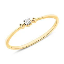 14K Goldring für Damen mit Brillant DR0506-G