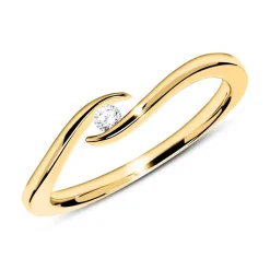 14K Goldring mit Diamant 0,05 ct. VR0212SL