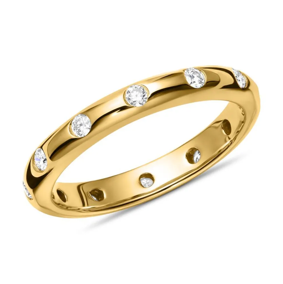 18K Goldring mit Diamanten, ca. 0,28 ct. DR0537-18KG