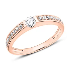 18K Roségold Verlobungsring mit Diamanten VR0514-18KRSL