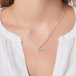 14K Weißgold Anhänger Blüte 11 Brillanten BDP0018-14KWSL