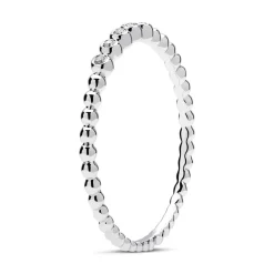 18K Weißgold Memoire Ring 5 Diamanten DR0400