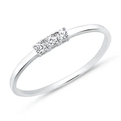 14K Weißgold Ring für Damen mit Brillanten DR0501-W