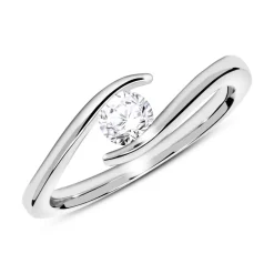 18K Weißgold Verlobungsring mit Diamant 0,25 ct. VR0232SL