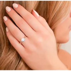 18K Weißgold Verlobungsring, Brillanten, ca. 0,73 ct. VR0534-18KW-SL