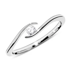 14K Weißgold Verlobungsring mit Diamant 0,10 ct. VR0217SL