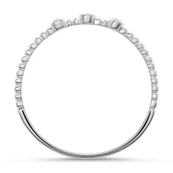 14K Weißgoldring mit Saphiren und Weißtopasen DR0469