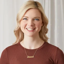 14-karätige Goldkette mit wählbarem Namen oder Begriff NN0091-14KGSL