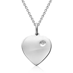 Kette Anhänger Gravur 925er Silber Brillant SP0836SLK