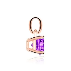 Kette aus 585er Roségold mit Amethyst Anhänger BDP0035Am-14KRSLK