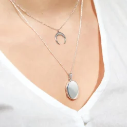 Kette Halbmond aus 925er Sterlingsilber LSN0027