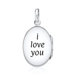 Kette mit Medaillon Herz aus 925er Silber gravierbar SP0972SLK