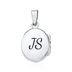 Kette mit Medaillon Herz aus 925er Silber gravierbar SP0972SLK