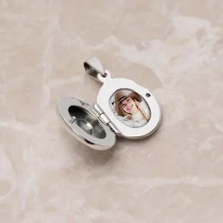 Kette mit Medaillon Herz aus 925er Silber gravierbar SP0972SLK