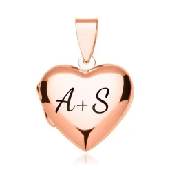 Kette mit rosé vergoldetem Herzmedaillon SP0788SLK