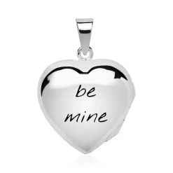 Kette und Herzmedaillon aus Sterlingsilber gravierbar SP0947SLK