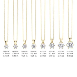 Kettenanhänger aus 14K Gold mit Brillant, lab grown BDP0034LG-14KGSL