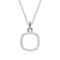 Kettenanhänger aus 14K Weißgold mit Diamantbesatz DP0179SL
