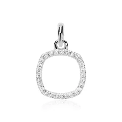 Kettenanhänger aus 14K Weißgold mit Diamantbesatz DP0179SL