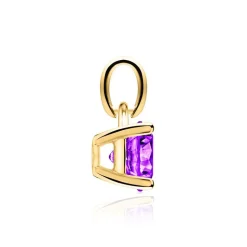 Kettenanhänger aus 14-karätigem Gold mit Amethyst BDP0035Am-14KGSL