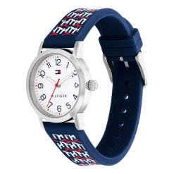 Kinder Armbanduhr aus Edelstahl mit Silikonband, blau 1720022