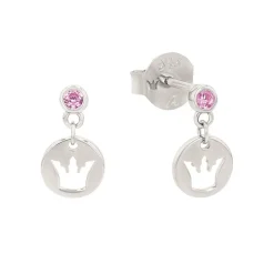 Kinder Ohrhänger Krone aus 925er Silber 2038743