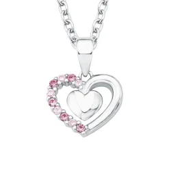 Kinderkette Herzen aus Sterlingsilber mit Zirkonia 2017951