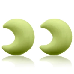 Kinderohrstecker Silber mit Mondmotiv grün KE0075