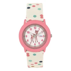 Kinderuhr Rehkitz mit Textilarmband 2038624