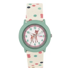 Kinderuhr Rehkitz mit Textilarmband 2038626