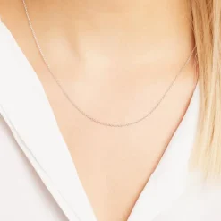 Klassische Ankerkette aus 375er Weißgold GC0010