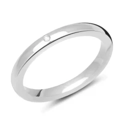 Klassischer 925 Silberring für Damen poliert R8563czSL