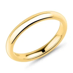 Klassischer Herrenring Edelstahl gelbvergoldet R9208SL