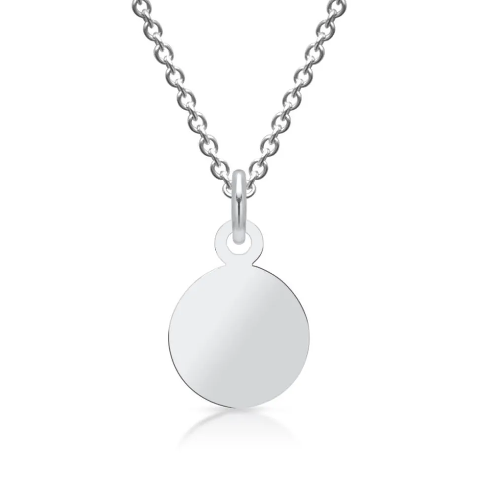 Kleiner runder 925 Silberanhänger gravierbar SP0382SL