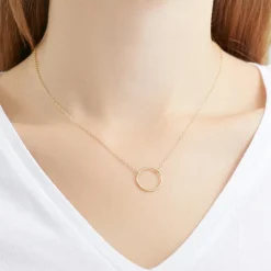 Kreiskette aus vergoldetem Sterlingsilber LSN0019