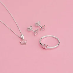 Kronen Kette aus 925er Silber für Mädchen KP0043SLK