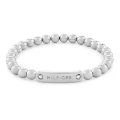 Kugelarmband für Damen aus Edelstahl mit Gravurplatte 2780934