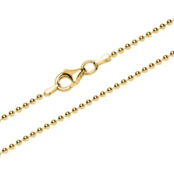 Kugelkette aus vergoldetem 925er Silber, 1,8 mm BC0018-G